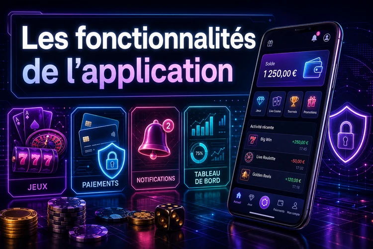 Les fonctionnalités de l'application