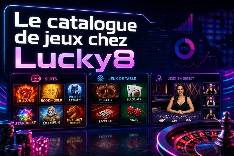 Le catalogue de jeux chez Lucky8