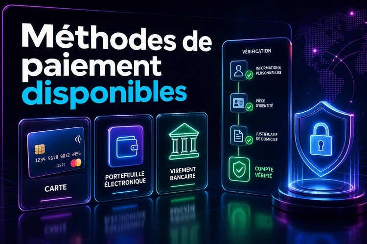 Méthodes de paiement disponibles