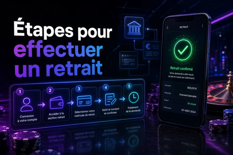 Étapes pour effectuer un retrait